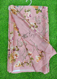 Latest Beautiful Digital Print Satin Crepe Saree