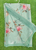 Latest Beautiful Digital Print Satin Crepe Saree