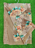 Latest Beautiful Digital Print Satin Crepe Saree