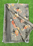 Latest Beautiful Digital Print Satin Crepe Saree