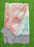 Lovely Shaded Digital Print Satin Saree