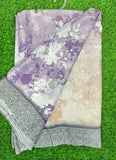 Lovely Shaded Digital Print Satin Saree