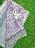 Lovely Shaded Digital Print Satin Saree