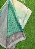 Lovely Shaded Digital Print Satin Saree