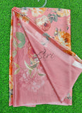 Latest Beautiful Digital Print Satin Crepe Saree