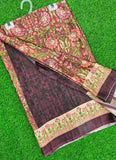 Latest Beautiful Digital Print Satin Crepe Saree