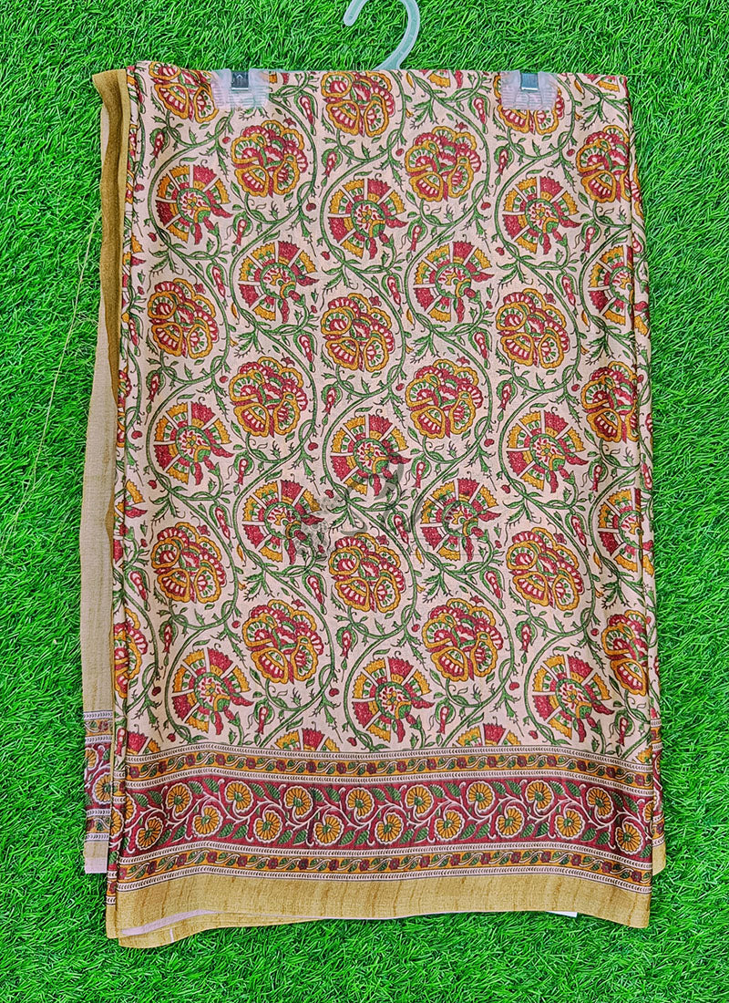 Latest Beautiful Digital Print Satin Crepe Saree