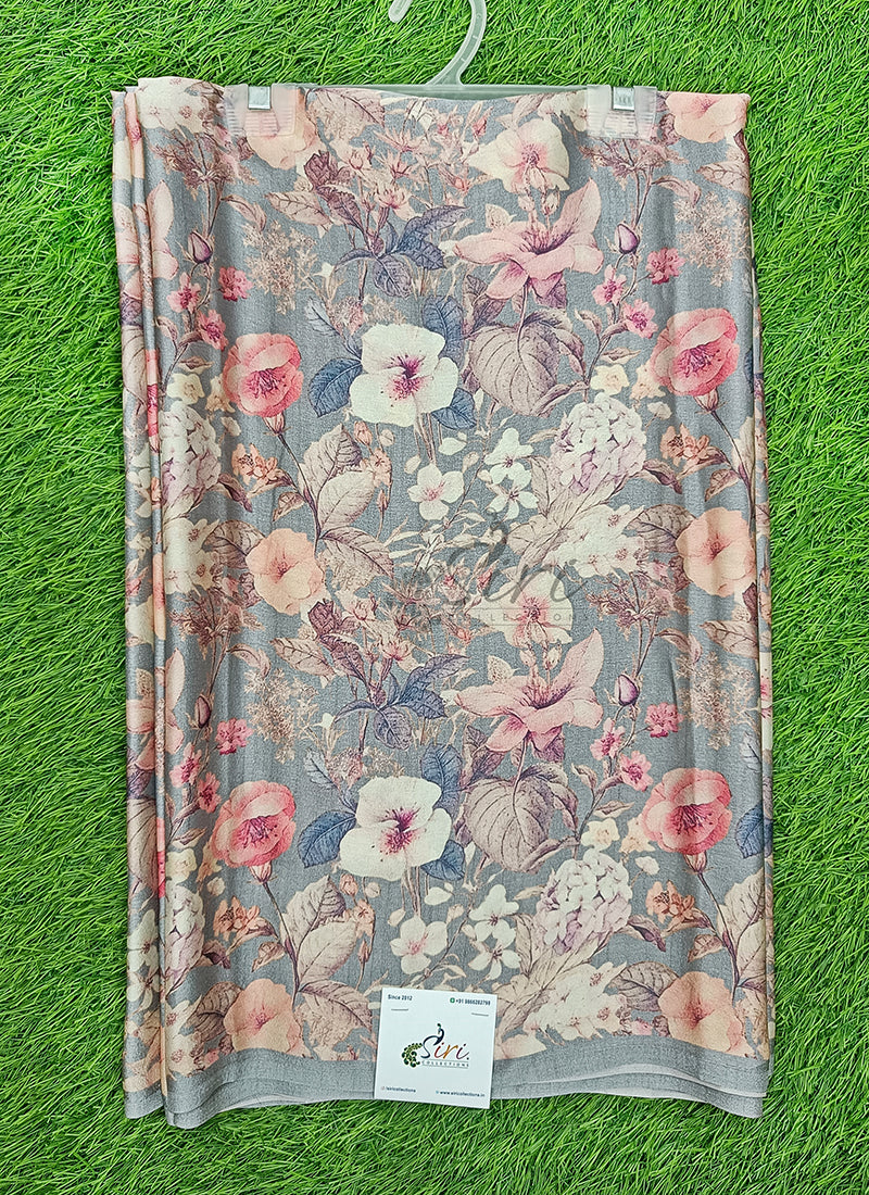 Latest Beautiful Digital Print Satin Crepe Saree