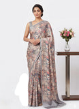 Latest Beautiful Digital Print Satin Crepe Saree