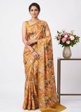 Beautiful Premium Digital Print Satin Crepe Silk Saree