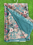Latest Beautiful Digital Print Satin Crepe Saree