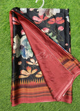 Latest Beautiful Digital Print Satin Crepe Saree