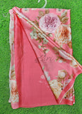 Latest Beautiful Digital Print Satin Crepe Saree