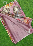 Latest Beautiful Digital Print Satin Crepe Saree