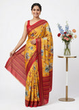 Latest Beautiful Digital Print Satin Crepe Saree