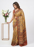 Latest Beautiful Digital Print Satin Crepe Saree