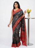 Latest Beautiful Digital Print Satin Crepe Saree