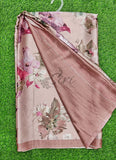 Latest Beautiful Digital Print Satin Crepe Saree