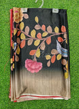 Latest Beautiful Digital Print Satin Crepe Saree