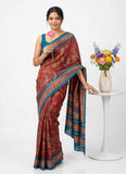 Latest Beautiful Digital Print Satin Crepe Saree