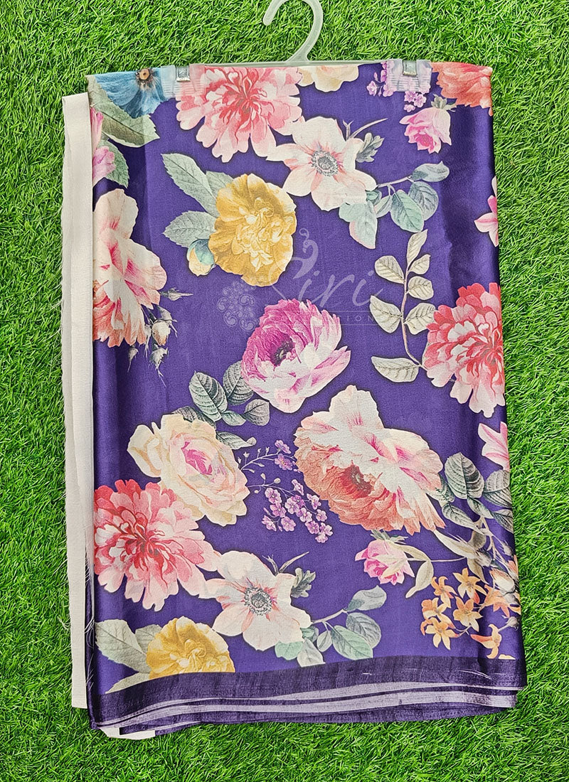 Latest Beautiful Digital Print Satin Crepe Saree