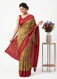 Beautiful Premium Digital Print Satin Crepe Silk Saree