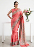 Beautiful Premium Digital Print Satin Crepe Silk Saree