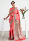 Beautiful Premium Digital Print Satin Crepe Silk Saree