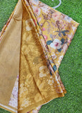 Beautiful Premium Digital Print Satin Crepe Silk Saree