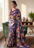 Siri Sarees Premium Digital Print Satin Crepe Silk Saree