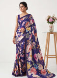 Siri Sarees Premium Digital Print Satin Crepe Silk Saree
