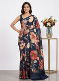 Siri Sarees Premium Digital Print Satin Crepe Silk Saree