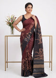 Beautiful Premium Digital Print Satin Crepe Silk Saree