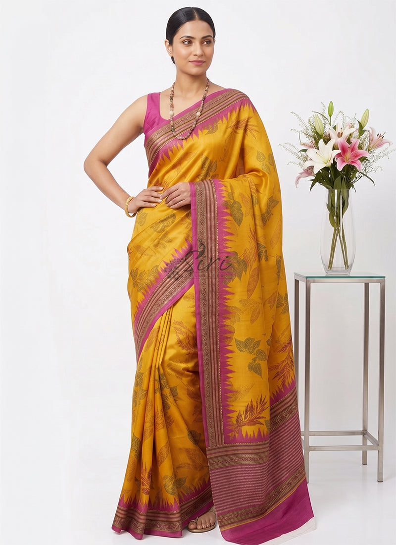 Siri Sarees Premium Digital Print Satin Crepe Silk Saree