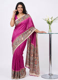 Siri Sarees Premium Digital Print Satin Crepe Silk Saree