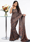 Siri Sarees Premium Digital Print Satin Crepe Silk Saree