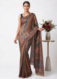 Siri Sarees Premium Digital Print Satin Crepe Silk Saree