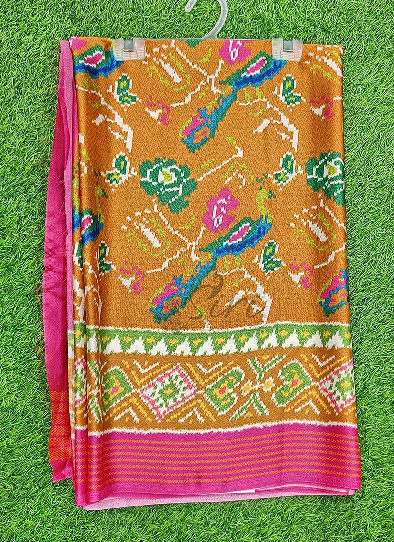 Siri Sarees Premium Digital Print Satin Crepe Silk Saree