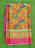 Siri Sarees Premium Digital Print Satin Crepe Silk Saree