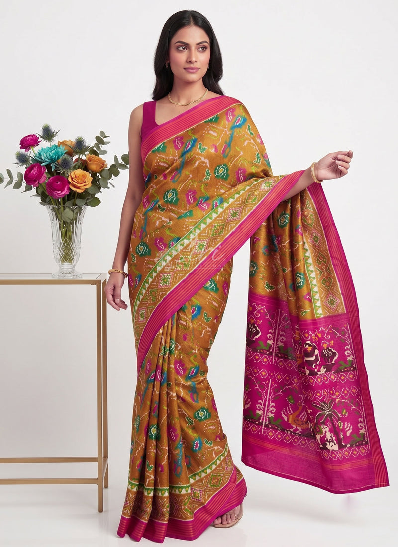 Siri Sarees Premium Digital Print Satin Crepe Silk Saree