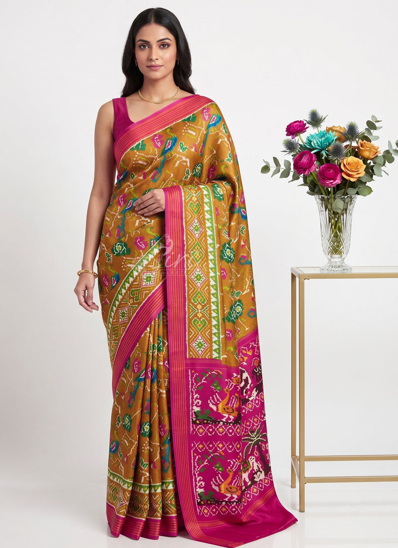 Siri Sarees Premium Digital Print Satin Crepe Silk Saree
