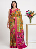 Siri Sarees Premium Digital Print Satin Crepe Silk Saree