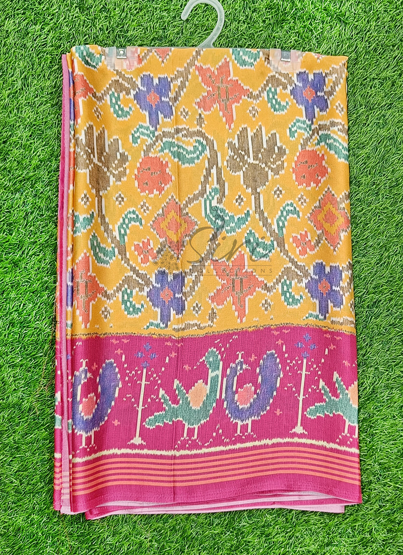 Siri Sarees Premium Digital Print Satin Crepe Silk Saree