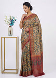 Siri Sarees Premium Digital Print Satin Crepe Silk Saree