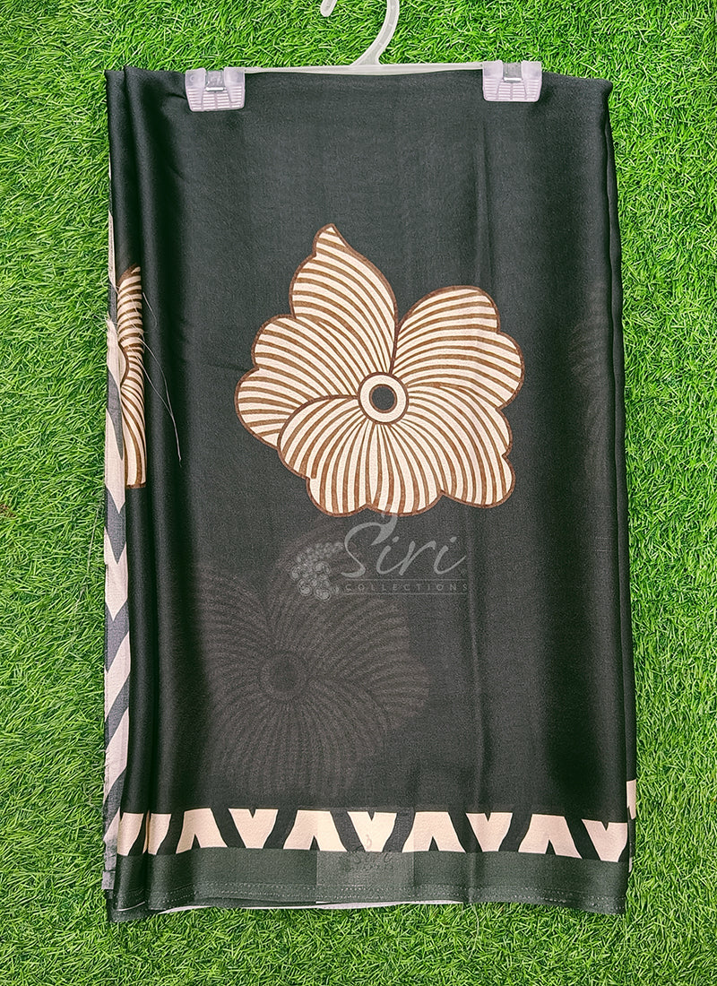 Siri Sarees Premium Designer Digital Print Satin Silk Saree