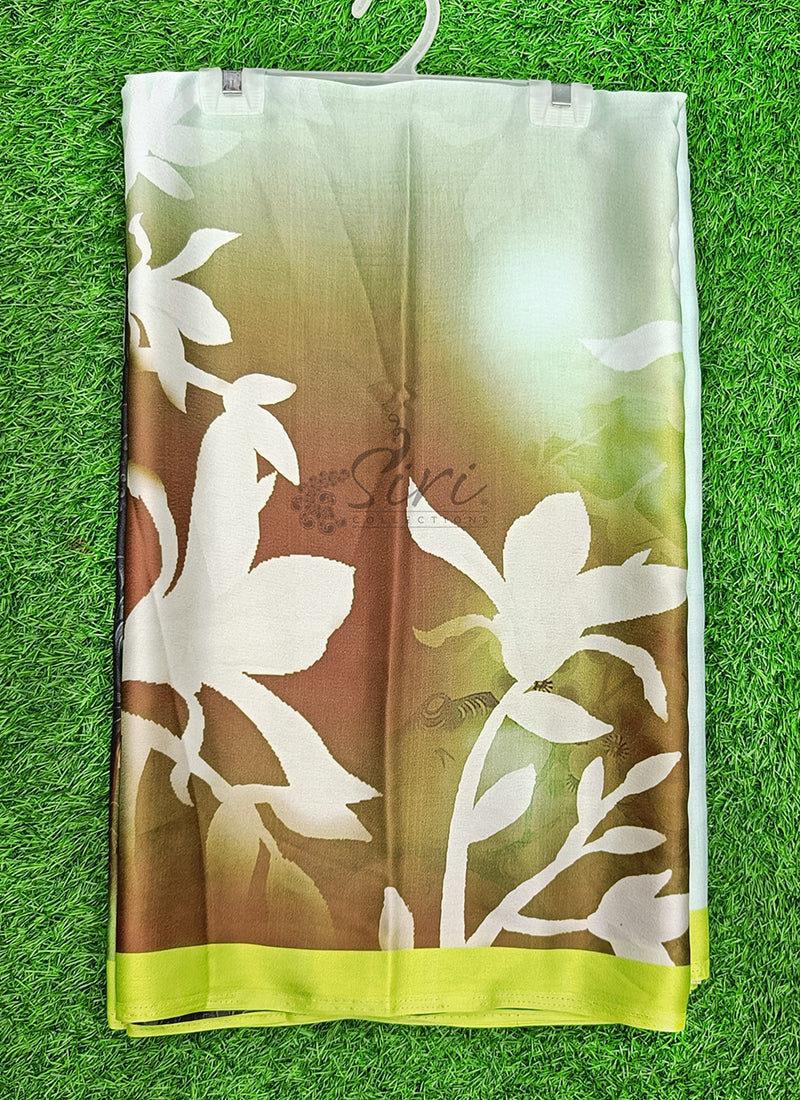 Siri Sarees Premium Designer Digital Print Satin Silk Saree