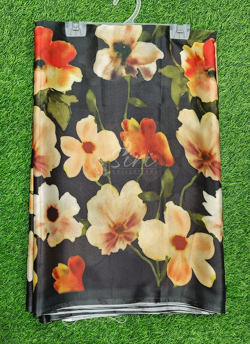 Siri Sarees Premium Designer Digital Print Satin Silk Saree