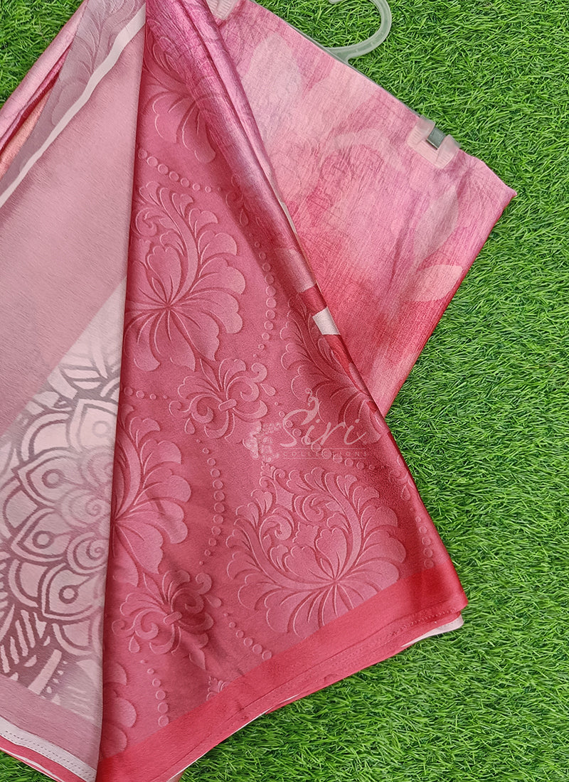 Siri Sarees Premium Designer Digital Print Satin Silk Saree