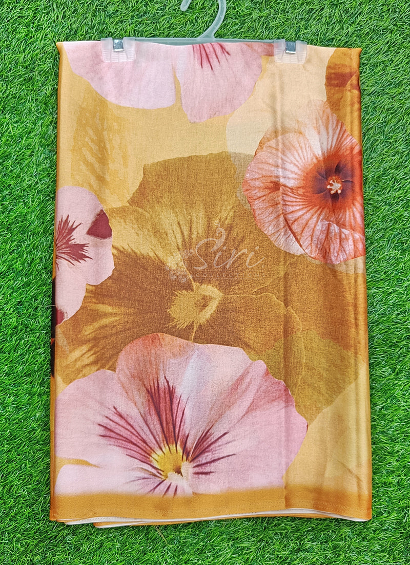 Siri Sarees Premium Designer Digital Print Satin Silk Saree