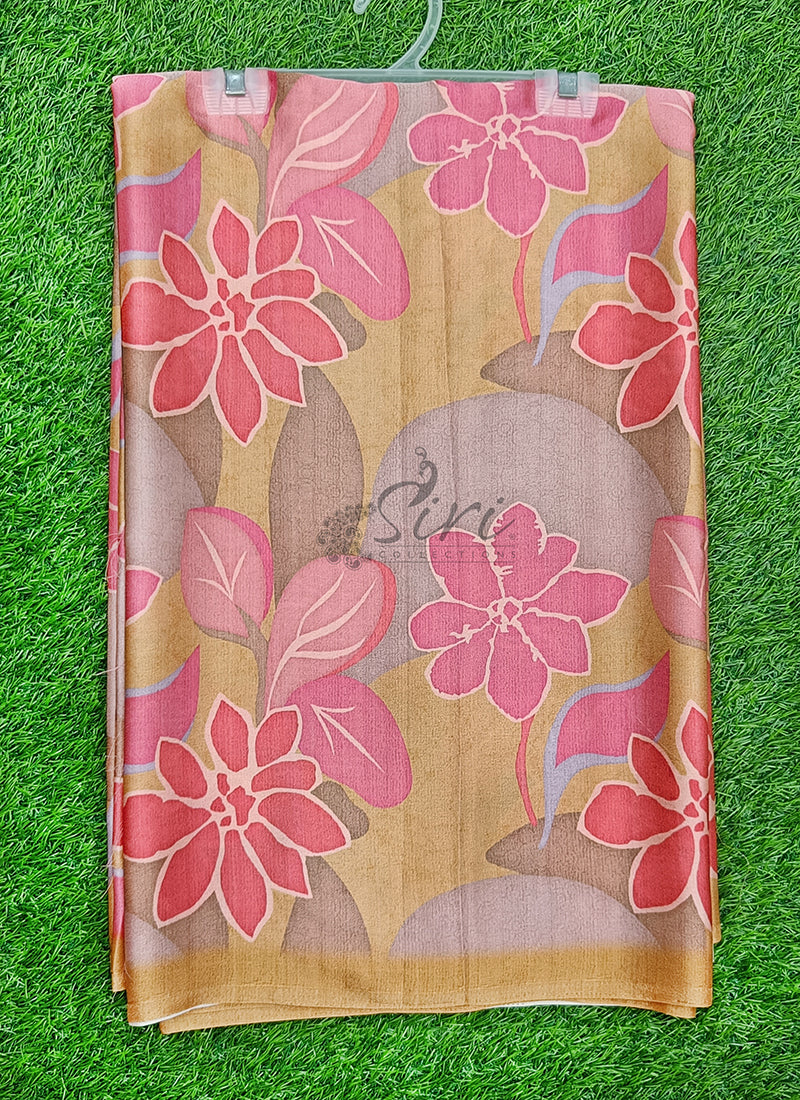 Siri Sarees Premium Designer Digital Print Satin Silk Saree